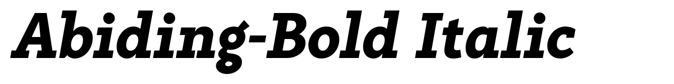 Abiding-Bold Italic